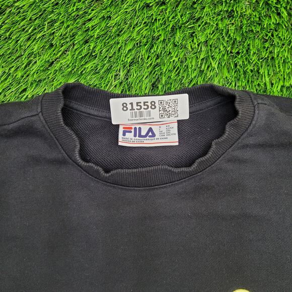 FILA Colorful Ringer Sweatshirt Womens 2XL 24x24 Black Boxy - Picture 11 of 14